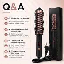2-In-1 Multifunctional Curling Iron & Straightener, Negative Ion Hair Curler, Wet & Dry Use, Unisex Gift, Unique Gift, Cool Gift, Women's Gift, Gift Set - Black - View 11