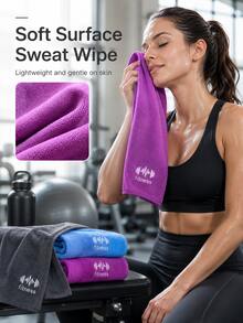 Handuk Olahraga Penyerap Keringat, Tersedia dalam 2 Ukuran, Terbuat dari Kain Mikrofiber, Desain Tepi Panjang, Lembut saat disentuh, Efektif menyerap keringat, Cocok untuk Gym, Lari, dan Olahraga Dalam/Luar Ruangan Lainnya - MultiWarna - View 2