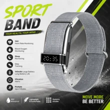 GAWSUG Minimalist Smart Band Hidden LED Time Fitness Tracker Men Women Heart Rate SpO2 Sleep Monitor Vibration Bracelet Gift Android IOS - View 9