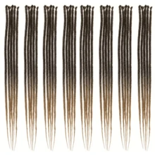 24-Inch Thin 0.6cm Synthetic Dreadlock Extensions - 1/6/8 Packs Crochet Hair Extensions For Reggae, Hip-Hop, Halloween, And Christmas - Soft, Handmade, 5 Strands Locs Dreads For Hair Styling - Multicolor - View 22