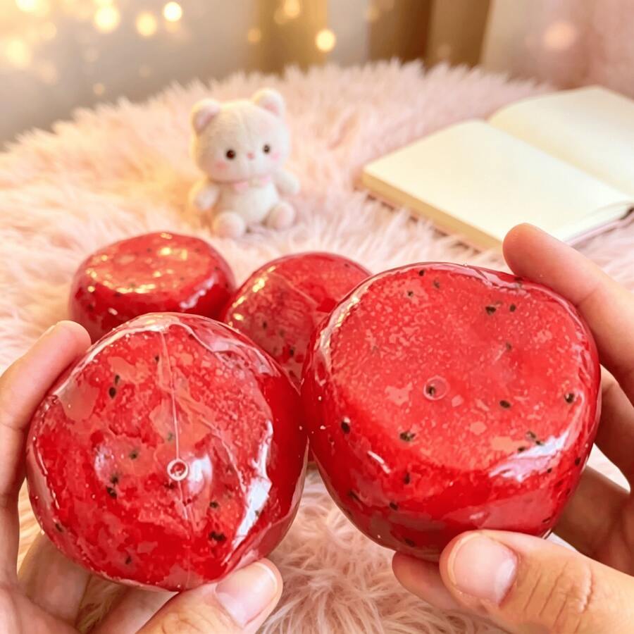 1pc Watermelon Sand Crisp ASMR Sound, Slow Rebound Stress Relief, Watermelon Ice Ball Sand Texture Squeeze Toy, Fun And Cute Gift, Birthday Gift, Easter Gift, Halloween Gift, Christmas Gift, Party Gift Squishy, Squishy Toys, Squishy Stress Toy, Dumpling Squishy