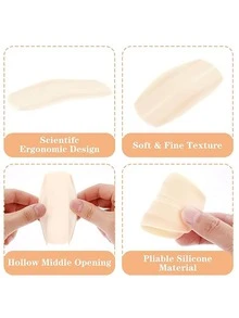4pcs Invisible Silicone Shoulder Pads, Bra Anti-Slip Pads, Soft Seamless Bra Shoulder Strap Pads, Silicone Anti-Slip Shoulder Straps, Prevent Shoulder Strap Slipping, No-Damage, Pressure-Relief Shoulder Straps, Anti-Slip Bra Shoulder Strap Clips, Waist Belt - Multicolor - View 6