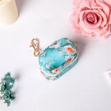 1pc Portable Velvet Mini Jewelry Box, Zippered Small Jewelry Storage Case For Travel, Rings, Earrings, Necklaces, Multi-Color Options, Say Goodbye To Jewelry Clutter And Loss, Give Delicate Jewelry Thoughtful Care; Compact Luxury Appearance Enhances Life Ritual, Home Storage Neat And Comfortable, Travel With Peace Of Mind - Multicolor - View 7