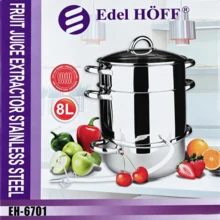 1 Pc Stainless Steel Steam Juicer Pot, With Glass Lid And Drainage Tube, Double‑Handle Grips, Compatible With Gas And Induction Cooker, Suitable For Extracting Fruit And Vegetable Juice, Boiling Jam And Fruit Wine In Household Kitchen - View 12