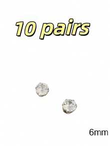 Men's Magnetic Ear Studs, No Piercing Required, Cubic Zirconia Decorated Clip-On Earrings,Halloween Costume - Multicolor - View 16