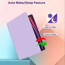DANYCASE Slim Rotating Protective Case For Samsung Galaxy Tab S10Lite S9 S9FE, With Pen Slot Design, Shockproof Transparent Back Shell - Purple - View 6