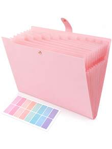 Aesthetic Document Organizer With Snap Button Closure Multi Layer Expanding File Folder For Men And Women Waterproof Accordion Paper Pocket For Exam Study Notes Contract Receipt Storage Stationery Office Supplies School Supplies,Back To School - Multicolor - View 2