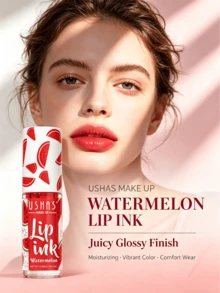 USHAS Fruit‑Infused Tint Lip Ink, High Pigment Lightweight Lip Tint, Long‑Lasting Non‑Sticky Lip Stain, Moisturizing Vivid Color Lip Makeup For Daily Wear, Transfer‑Resistant Natural Fruit‑Based Lip - #02 Watermelon - View 2