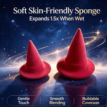 Magic Hat Makeup Sponge Set, 8‑Pack Latex‑Free Reusable Sponges, Super Soft Cosmetic Sponges For Foundation And Concealer, Multi‑Purpose Wet & Dry Facial Blending Applicator For Liquid, Cream & Powder, Achieve Flawless Makeup Finish - Multicolor - View 10