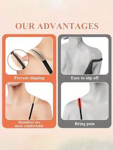 4pcs Invisible Silicone Shoulder Pads, Bra Anti-Slip Pads, Soft Seamless Bra Shoulder Strap Pads, Silicone Anti-Slip Shoulder Straps, Prevent Shoulder Strap Slipping, No-Damage, Pressure-Relief Shoulder Straps, Anti-Slip Bra Shoulder Strap Clips, Waist Belt - Multicolor - View 5