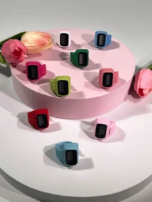Colorful Finger Ring Thumb Counter With Electronic Digital Display, Sensitive Button One-Click Reset, Ring-Style Wearable Design, For Buddhist Prayer, Chanting, Worship Counting, Venue Crowd Counting, Button Battery Powered, Compact And Lightweight Portable Counting Tool - Multicolor - View 9