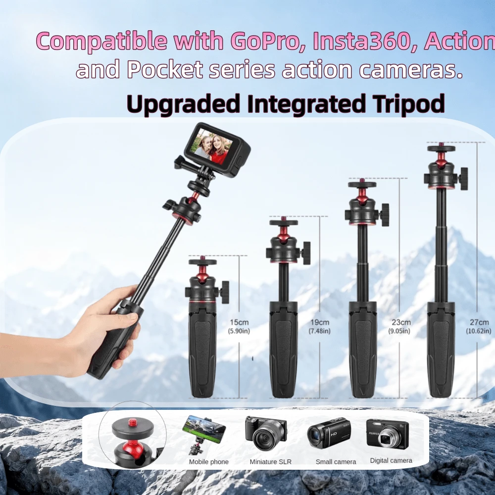 Mini Desktop Selfie Stick Tripod Handheld For Smartphone And Camera Live Vlog Phone Portable Retractable Stand