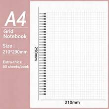 1Pc/A4 Spiral Notebook, Notebook, Notepad, Spiral Notebook, Suitable For Classroom Notes, Learning Records, Office Notes, Meeting Minutes, Diary, Stationery, Suitable For Students, Office Workers, Postgraduate Students, Home, School, Office, Library, Classroom, University, Suitable For Birthday Gifts, Teacher's Day Gifts, Halloween Gifts, Christmas Gifts, New Year Multi-Festival Gifts - Square - View 9