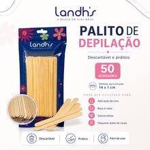 Palitos de Depilação em Madeira 14x1cm Landh's – Kit 50 Unidades - Visão 5