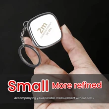 1/2/3pcs Keychain Mini Tape Measure, 200cm/78.74in Laser Engraved Soft Measuring Tape, Portable Waist & Body Measurement Ruler, Suitable For Home & Outdoor, Practical Gift For Friends - Keychain Tape Measure - View 4