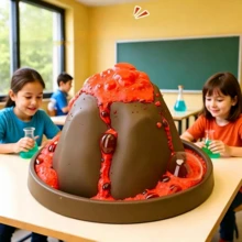Set Eksperimen Sains Letusan Gunung Berapi & Gunung Es untuk Anak-Anak, Mainan Edukasi STEM DIY, Cocok untuk Siswa Prasekolah dan Sekolah Dasar, Mainan Sains Pembelajaran Praktis - Set Eksperimen Sains, Mainan Letusan Gunung Berapi, Mainan Edukasi STEM, Set Laboratorium Anak-Anak - Burnt Orange - View 6