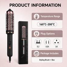 2-In-1 Multifunctional Curling Iron & Straightener, Negative Ion Hair Curler, Wet & Dry Use, Unisex Gift, Unique Gift, Cool Gift, Women's Gift, Gift Set - Black - View 8