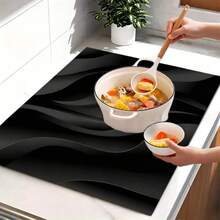 1pc 2D Design Printed Rubber Oven Top Mat - Non-Slip, Heat-Resistant, Scratch-Resistant, Washable Design, For Glass Ovens, Toasters, Washing Machines, And Dryers, For Home Decor - Multicolor - View 4