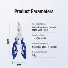 HASIDA Fishing Lure Pliers, Hook Removal Line Cutting Multifunction Lure Scissors Pliers, Stainless Steel Fishing Scissors Pliers - Blue - View 6