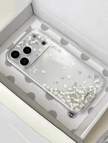 唯美鬱金香花卉透明手機殼，適用 18 Pro Max 18 Pro 17 16 15 14 13 12 Pro Max Plus 11，防震保護殼禮物 - 無色 - 查看 4