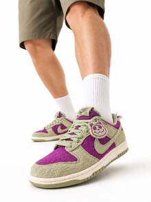 Nike Men's STREAKFLY Road Running Shoes Low-Top Lightweight Sports Shoes - Purple/Green - View 3
