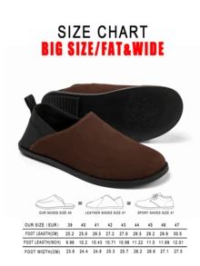 Plus Size Men's Suede Loafers With Foldable Heel Design, 2-In-1 Wearable Back Strap, Premium Velvet Texture, Easy Slip-On, Versatile For Commuting, Outings And Casual Daily Wear - Brown - View 16