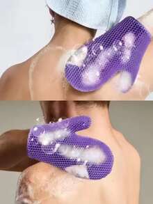 New Honeycomb TPU Exfoliating Bath Gloves, Quick-Drying Body Scrub Sponge For Bathroom Use - Multicolor - View 3