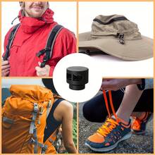 25/34/49/60/77/84Pcs Plastic Spring Buckles, Random Color Double Hole Round Sliders, Elastic Drawstring Locks, Suitable For Camping, Hiking, Backpack Shoelaces, DIY Rope Ends And Clothing Accessories - Multicolor - View 7