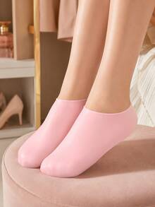 1Pair Silicone Moisturizing Foot Socks, Reusable Socks For Dry Cracked Heels, Soften Rough Skin Foot - Multicolor - View 1