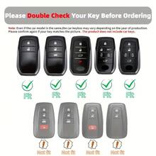 Zinc Alloy Durable Full-Coverage Car Key Case, Suitable For Alphard, Vellfire, Crown, Sienna, Venza, Previa, RAV4, Harrier Remote Control - one-size - View 2