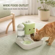 2-In-1 PP Gravity Cat Food Dispenser And Water Bowl, 900ml Water Tank And 2800g Food Hopper, With Independent Bowl And Integrated Base - Automatic Feeder + Water Fountain (2.2L + 1L) - View 5