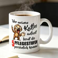 Funny Sloth Coffee Mug, "Who Dares Touch My Coffee, I'll Beat Him!" Slogan Cup, Humorous Gift For Coffee Lovers, Perfect For Juice, Milk, Coffee - Perfect Birthday And Holiday Gift For Family, Gift For Him, Funny Mug - Multicolor - View 10