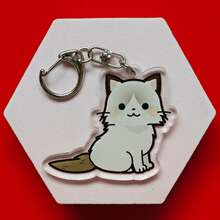 Various Cute Cartoon Cat Breeds Acrylic Keychain Series Cute Cartoon Keyring Bag, Suitcase Accessory Phone Pendant Car Ornament. - Multicolor - View 19