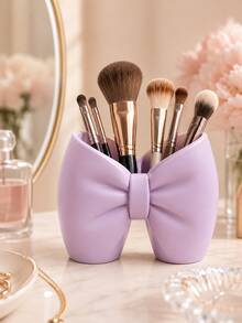 Bow-Shaped Storage Rack - Makeup Brush & Toothbrush Holder, Bathroom Accessory, Bedroom Pen & Toothbrush Display Decor. Perfect Gift For Women On Halloween And Christmas - Multicolor - View 4