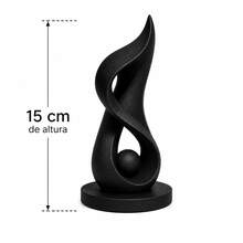 Escultura Abstrata Fluxo Infinito 15cm Decorativa Moderna Texturizada para Sala e Escritório - 1PC - Visão 6