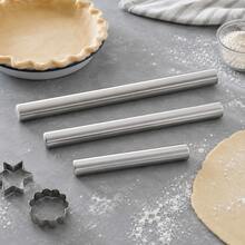 1pc Stainless Steel Rolling Pin, Non-Stick Baking Rolling Pin For Soft Candy, Pizza, Pie, Pastry, Dough, Cookies - Silver - View 10