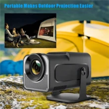 [2026 New Model] Smart 4K Projector, Wi-Fi Wireless Connection, Mini Projector, Android 11.0 System, Short Throw Projection, Supports 4K/Native 720P High Definition, Built-In Speaker, Comes With Remote Control, 180° Rotatable, Adjustable, Suitable For Indoor/Outdoor Viewing - Black - View 11