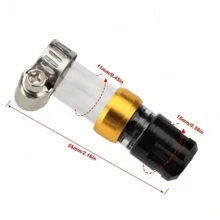 Suku Cadang Modifikasi Sepeda Motor, Selang Pembuangan Filter Udara, Sumbat Kepala Paduan Aluminium, Aksesoris Sepeda Motor, Cocok untuk Semua Jenis Sepeda Motor, Suku Cadang Modifikasi Sepeda Motor CLICK150, Selang Pembuangan Filter Udara Skuter, Pipa Pembuangan Sepeda Motor - A - View 7
