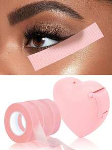 6pcs Pink Breathable Makeup Auxiliary Tape Rolls, Micro-Pore Eye Shaping Tape With Cutter, Portable Makeup Tool, Suitable For Makeup Artists, Home DIY, Travel And Back To School Supplies - Multicolor - View 10