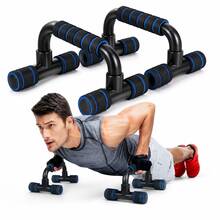 Kit 4 em 1 Fitness Para Treino Em Casa Com HandGrip Barras De Flexão Fortalecedor De Punho E Barra De Porta - Preto - Visão 5