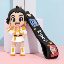 FIFA K-POP Demon Hunter Official Keychain Set, Cute Anime Character Bag Charm (Lumi, Zoe, Mila, Tiger), With Silicone Wrist Strap, Graduation Birthday Gift, Collectible Character Keychain - View 11