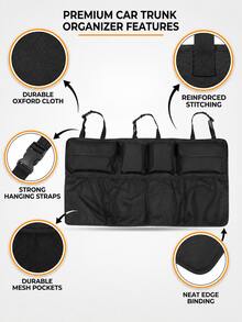 Foldable Car Trunk Organizer Bag Large Capacity Multi-Function Storage Portable Cargo Container Universal For Cars SUVs Travel Camping Road Trip Daily Essentials Home Organization - Multicolor - View 5