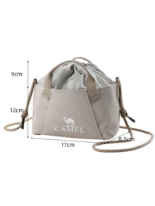 CAMEL CROWN Tas Selempang Ringan Unisex, Ransel Bahu Kasual untuk Kerja & Perjalanan Luar Ruangan - Khaki - View 2