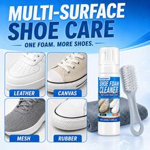 3Pcs White Shoe Cleaner Kit With Brush & Towel,Foam Deep Cleaning Stain Remover For Sneakers,Canvas & Leather Shoes,Shoe Care For Daily Use & Travel - 1 Shoe Cleaner + Shoe Brush + Towel - View 4