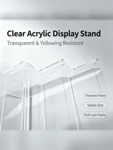 1pc Acrylic Cosmetic Storage Box, Multi-Layer Transparent Display Rack, Suitable For Perfume, Skincare, Makeup, Bathroom, Bedroom, Home Decor, Suitable For Vacation, Beach, Bathroom & Bedroom Storage, Large Capacity - Multicolor - View 10