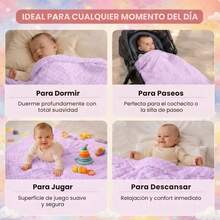 DuVlo Baby Blanket Soft Crib Throw - Lilac Purple - View 5