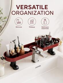 Vertical Faucet Storage Rack No Drilling Bathroom Sink Organizer Shelf Cosmetic Storage Rack Washbasin - View 6