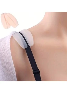 4pcs Invisible Silicone Shoulder Pads, Bra Anti-Slip Pads, Soft Seamless Bra Shoulder Strap Pads, Silicone Anti-Slip Shoulder Straps, Prevent Shoulder Strap Slipping, No-Damage, Pressure-Relief Shoulder Straps, Anti-Slip Bra Shoulder Strap Clips, Waist Belt - Multicolor - View 4