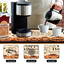 1pc Dish Drying Mat, Coffee Machine Mat, Halloween Pumpkin & Bat Pattern Dish Drying Mat, Absorbent & Quick-Drying, Protects Tabletop, Suitable For Kitchen Countertop, Practical Halloween Atmosphere Decor, Multi-Purpose Drying Mat, Home Gift, Tabletop Decoration - XYLSD-985 - View 10