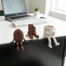 3/1pc Exquisite Movable Coffee Cup, Cute Coffee Bean, Moka Pot, Chocolate Mini Model Decor, Suitable For Cafe, Living Room, Bedroom, Study, Bar, Home Decoration, Creating A Relaxed And Cozy Atmosphere Stylish Display Model - Material Upgrade - View 8